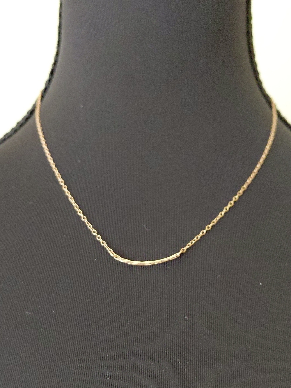 Rose Gold Herringbone Chain Necklace - Women's Elegant Layering Piece